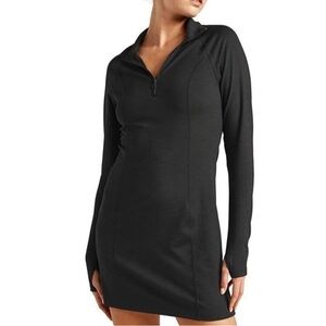 Beyond Yoga Black Heather Rib Westside Dress Size Medium NWT
